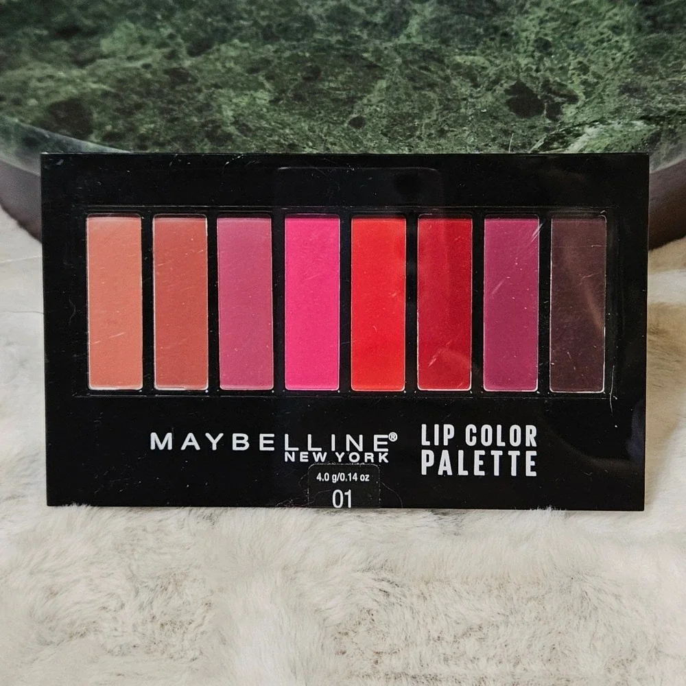 Maybelline Multicolor 01 Lip Color Palette 0.14oz Glam Makeup Kit Beauty Red